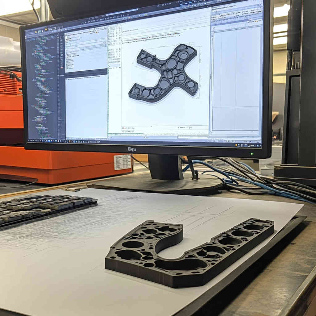 Custom molds being designed on a computer